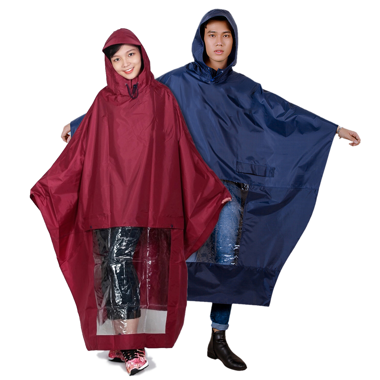 ÁO MƯA CHỮ A HAI VẠT - CÓ KÍNH ĐÈN